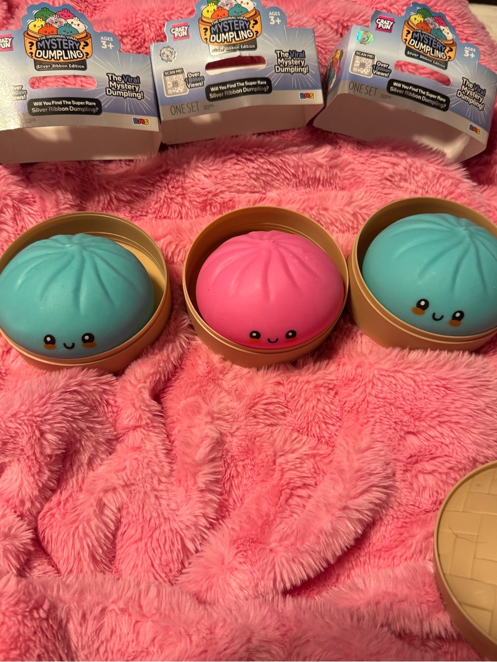 Squishy Toy - Pink & blue teal Cute Kids dumpling  rms /Play Toy